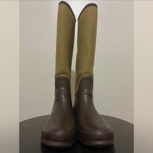 Hunter Boots « Hunter Regent St James Brown & Canvas Tall » Rain Boots